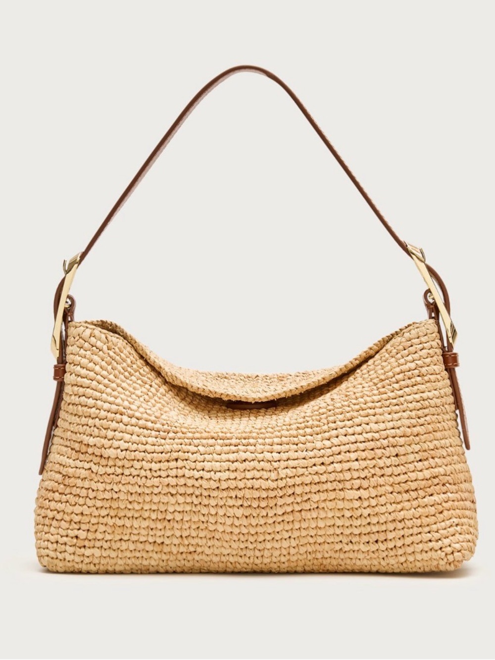 NWT J Crew Berkeley Small Handknotted Shoulder Bag in Raffia